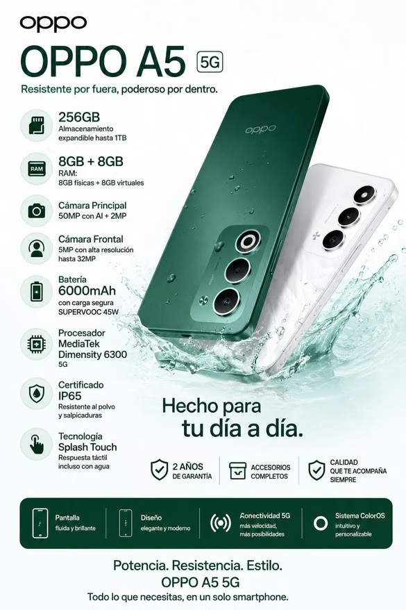 Ficha de características OPPO A5 5G