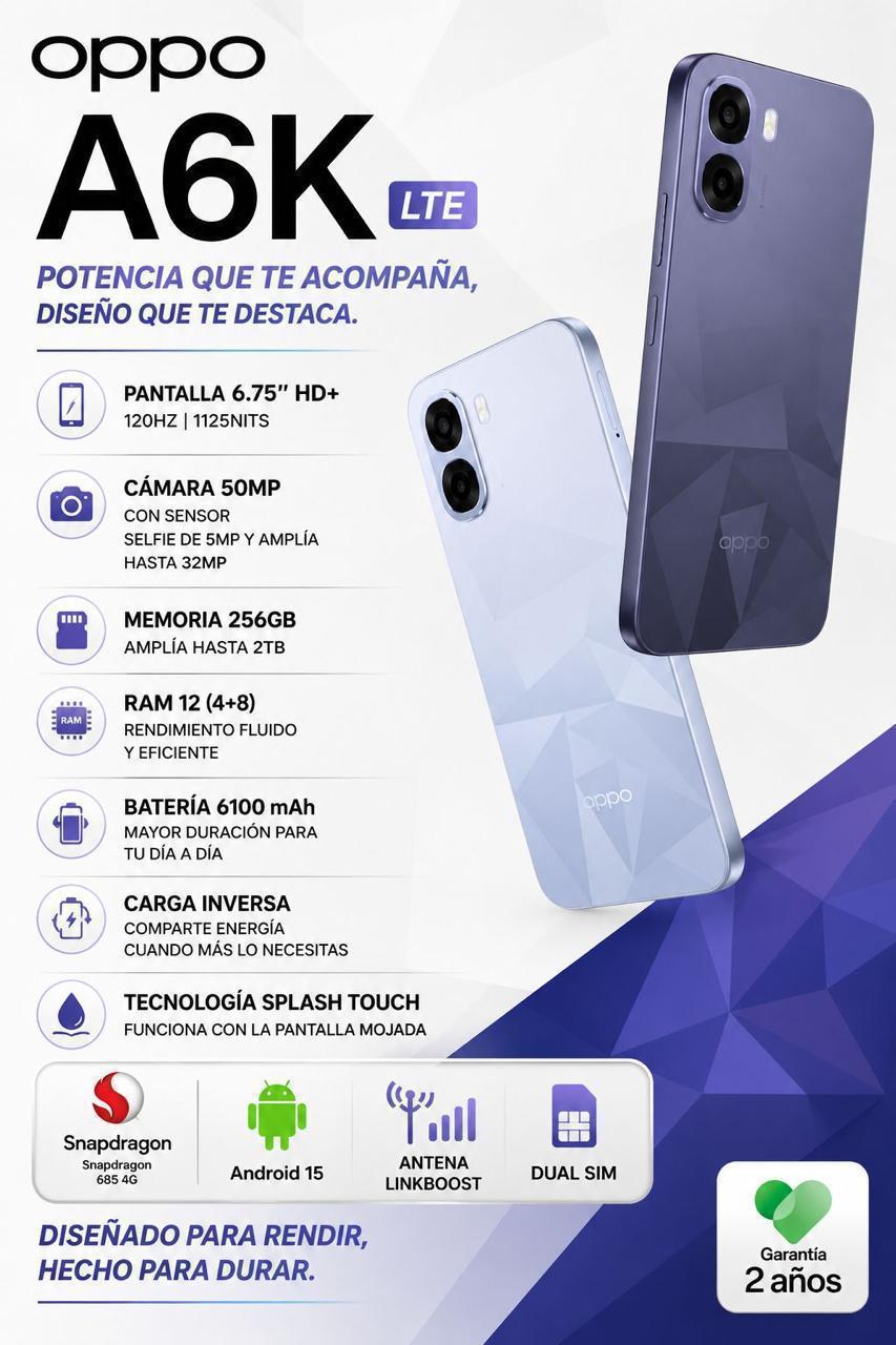Ficha de características OPPO A6K